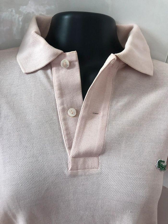 Vintage Véritable Polo Lacoste rose des Années 1970 - photo numéro 3