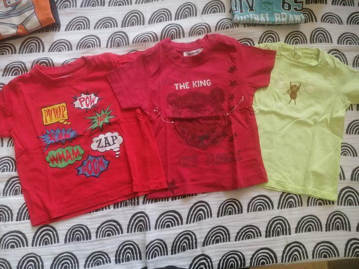 Lot de 3 T-shirts manches courtes. 9 mois. - photo numéro 1