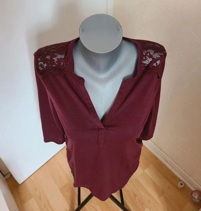 Blouse bordeaux h&m - photo numéro 1