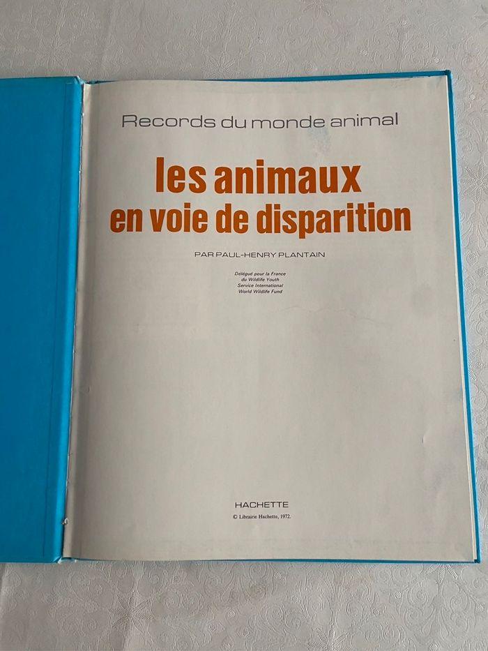 Livre ancien les animaux en voie de disparition 1972 - photo numéro 6