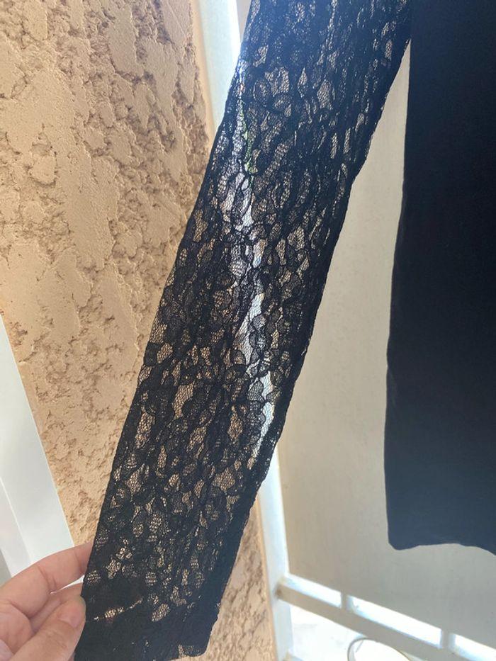 🖤 Superbe haut noir femme manches dentelle taille 40/42 - photo numéro 4