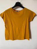 Tee-shirt S jaune moutarde Bizzbee