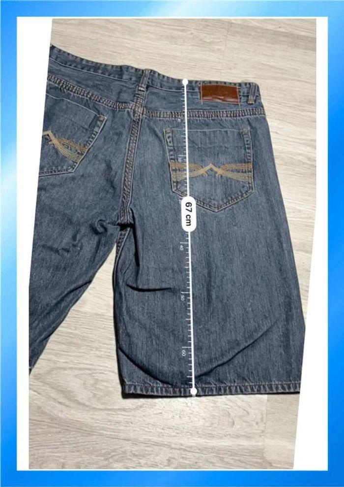 🩳 Short vintage brodé hip hop Ecko UNLTD en jean Bleu Taille 40 XL 🩳 - photo numéro 6