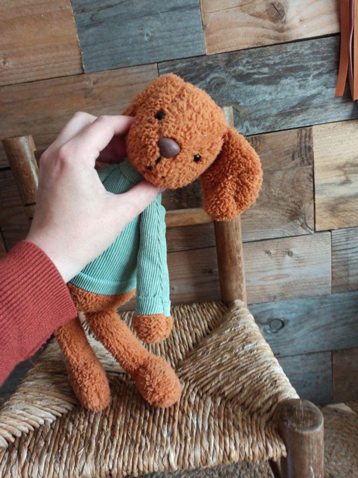 Peluche chien pull vert tbe - photo numéro 5