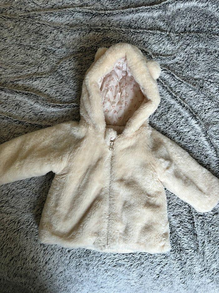 Manteau polaire bébé fille avec oreilles - photo numéro 1