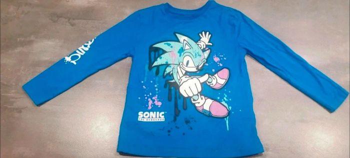 T-shirt à manches longues garçon 4/5 ans Sonic comme NEUF - photo numéro 1