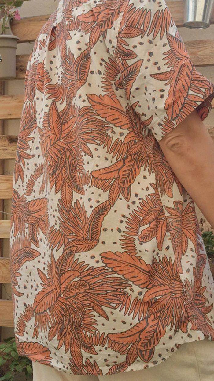 Chemise O'Neill, Taille XL, Motif Fleur Orange, Excellent État - photo numéro 6