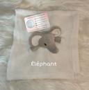 Doudou Éléphant blanc  brodé