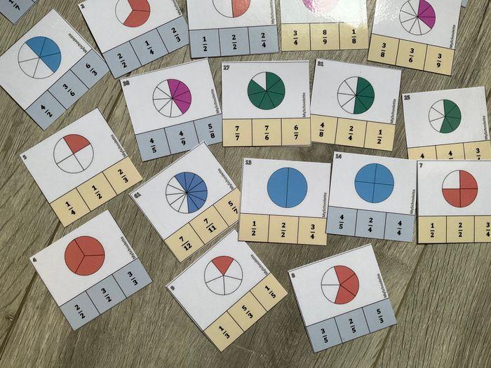 Jeu 1 Les galettes fraction-cartes à pinces - photo numéro 3