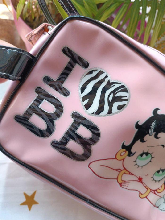 Trousse case maquillage make up rangement rose pink Betty boop karactermania vinyl noir chien - photo numéro 2