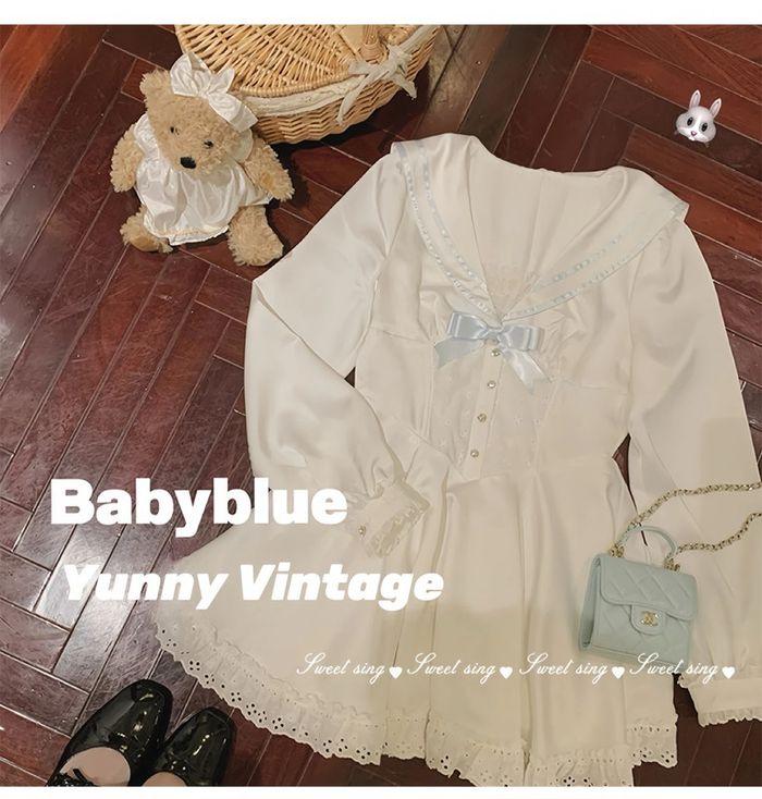 Dress Robe style Blue Marin Navy Lolita Cosplay Cute Kawaii - photo numéro 19