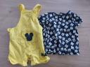 Ensemble disney salopette+tee shirt 1 an