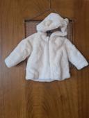 Manteau à capuche doublé - Blanc