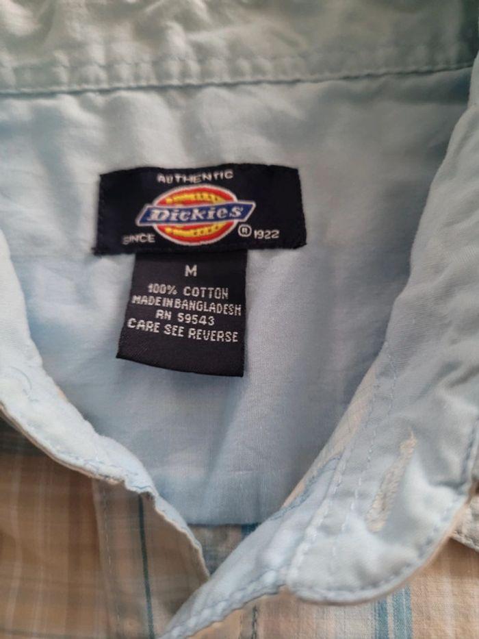 Chemise Manches Courte Dickies Carreaux Bleu Taille M Original - photo numéro 6