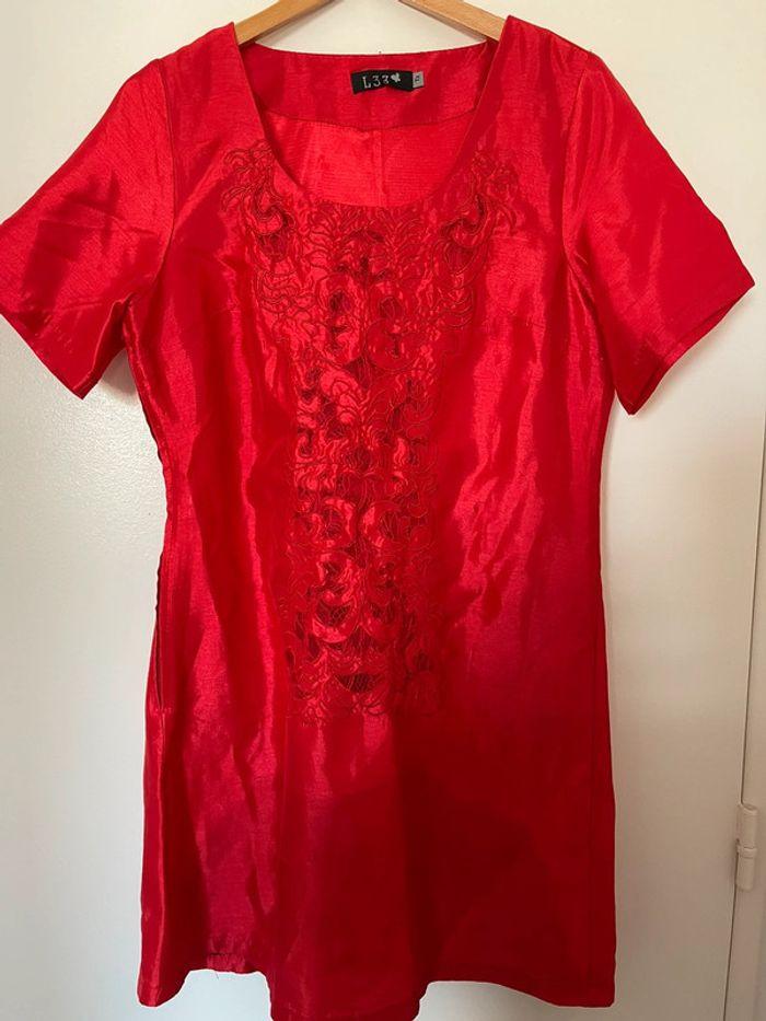 Robe rouge femme dentelle - photo numéro 6