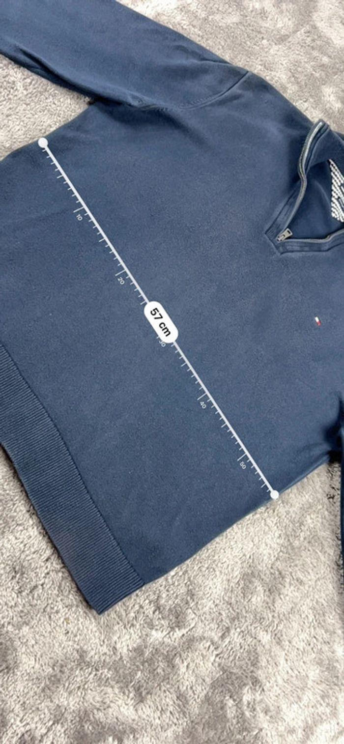 👕 Sweat quart Zip Tommy Hilfiger avec logo brodé Bleu Marine Taille XL 👕 - photo numéro 5