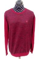 Pull Bordeaux et noir en Mérinos de la marque Benson & Cherry taille L