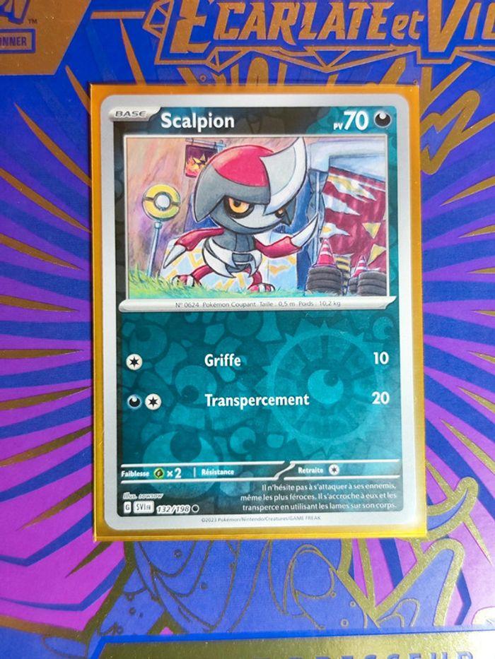 Scalpion reverse carte pokémon écarlate et violet