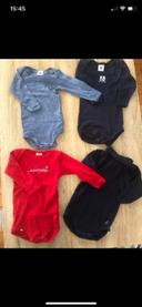 Lot 4 bodies petit bateau 6 mois