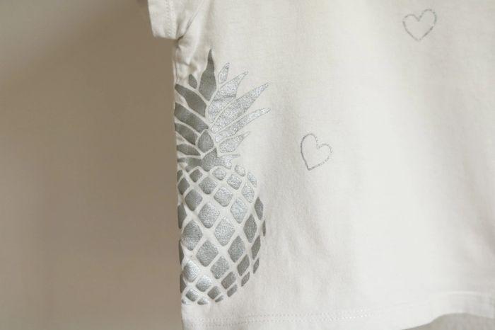 T-shirt blanc ananas, Grain de blé, 6 mois - photo numéro 2