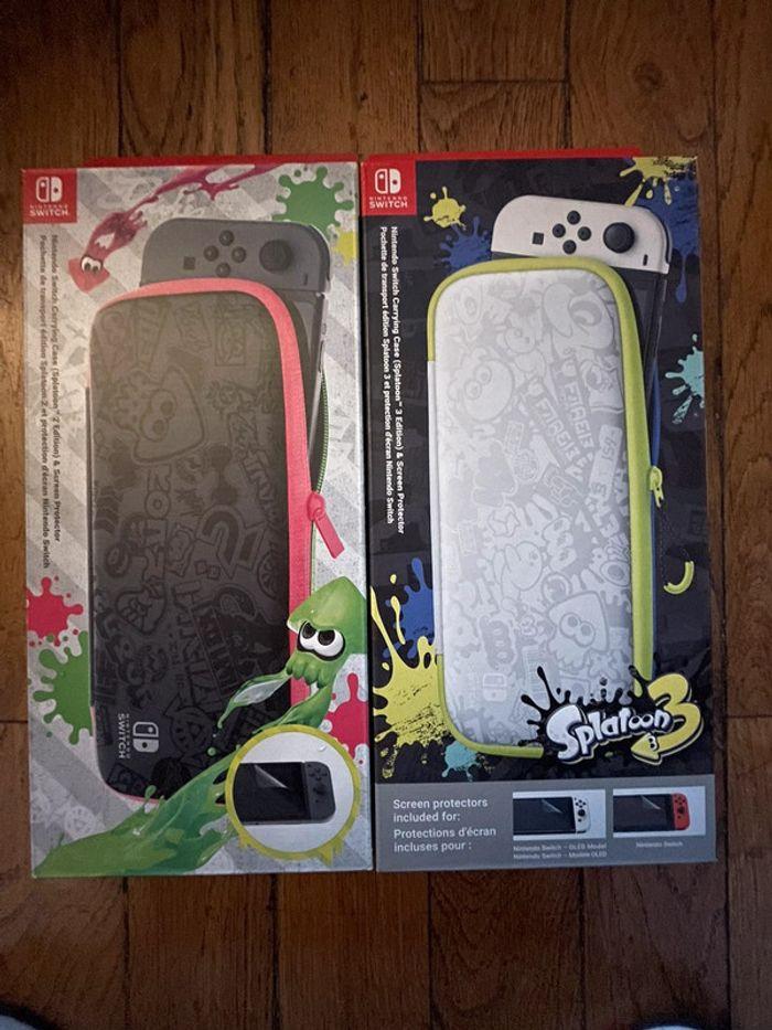 Lot de deux Housses édition Splatoon pour Nintendo Switch et protections d'écran - photo numéro 1