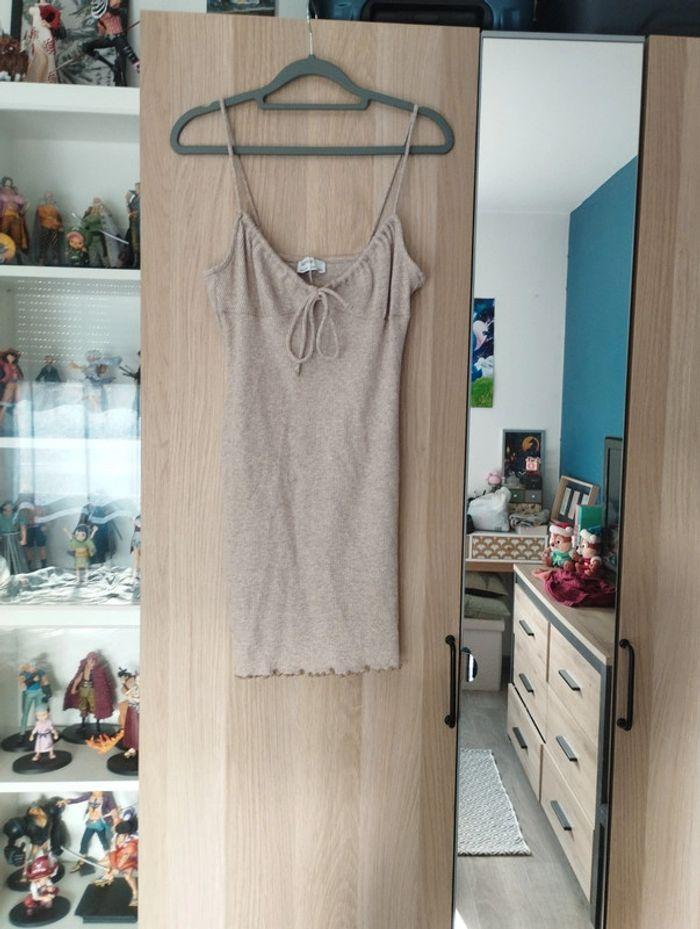 Robe côtelé beige Bershka - Taille M 38 - photo numéro 1