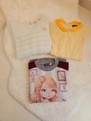 Pulls manches longues et sweatshirt manches longues gris,blanc et jaune/okaidi- 8ans