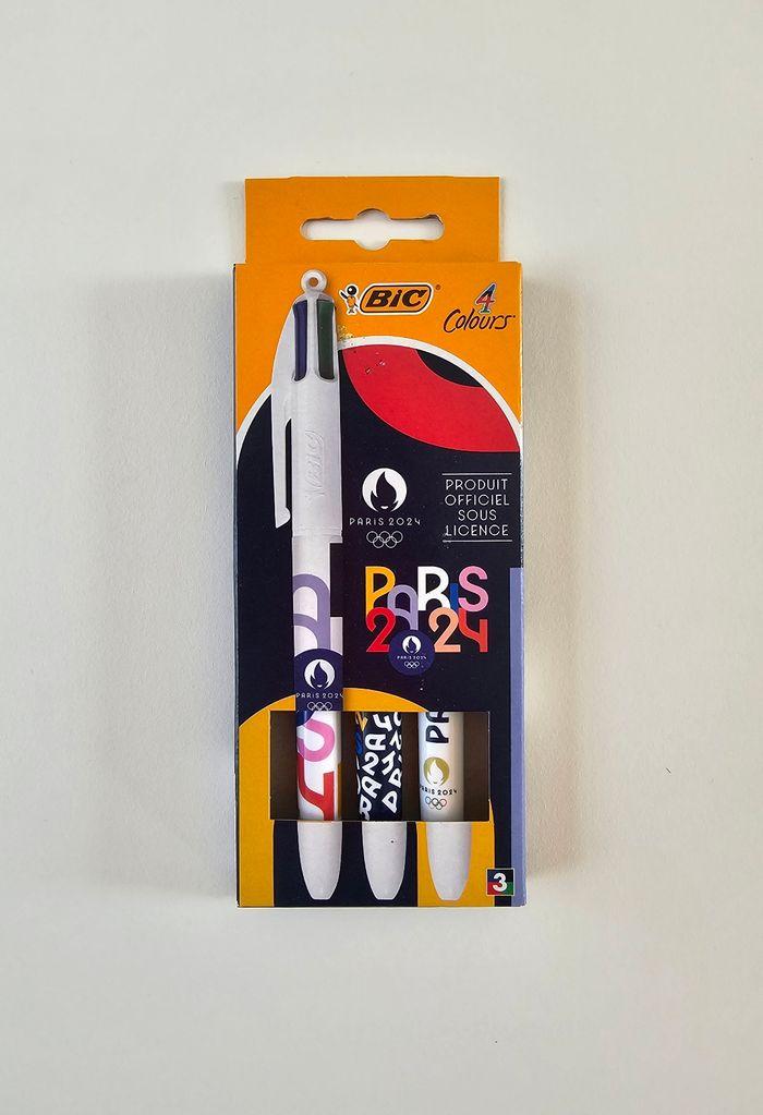 Pack de 3 Stylos Bic🖊 4 Couleurs JO Paris 2024 - photo numéro 1