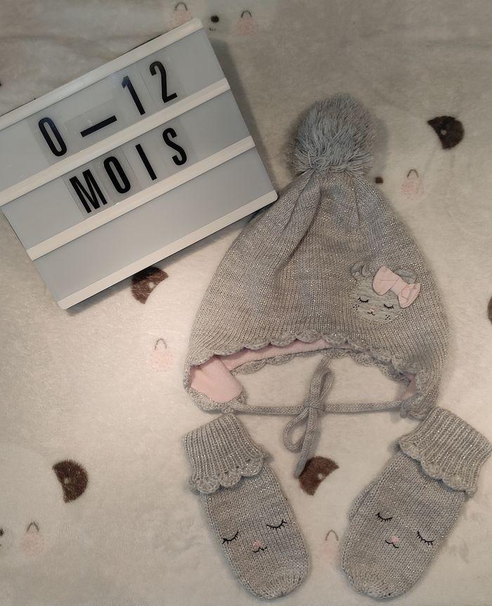 Bonnet gants bébé 6 - 12 mois H&M - photo numéro 1