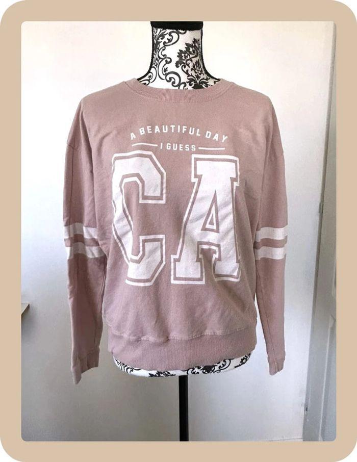 Sweat "américain" rose Pull&Bear taille 36 💖 - photo numéro 1