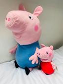 Peluches Peppa Pig et Georges