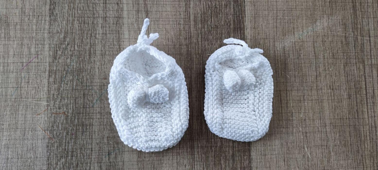 Chaussette blanche pour bébé nourrisson taille 1 mois