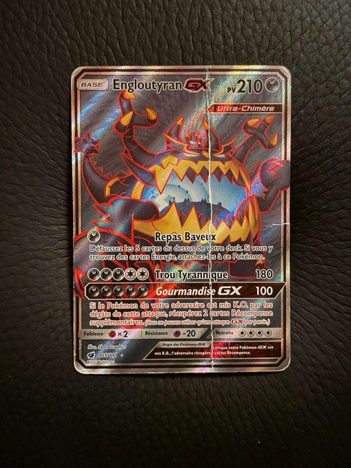 Carte Pokémon Engloutyran GX full art Invasion Carmin 105/111 - photo numéro 1