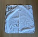 Serviette sortie de bain blanche et grise