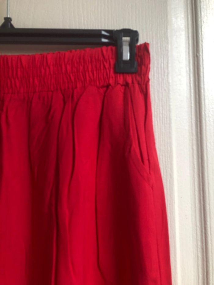 Pantalon léger rouge taille 40 neuf - photo numéro 2