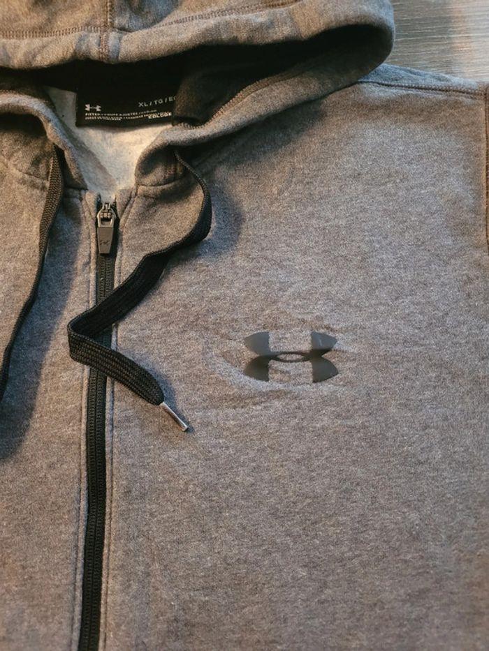 Veste zip Gris Under Armour Taille XL Logo Thermocollant - photo numéro 7