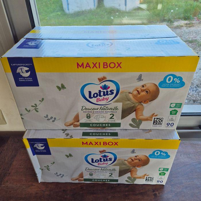 Lot 2 cartons Lotus Baby Taille 2 : 180 Couches - photo numéro 3