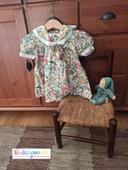 Robe bébé vintage tbe fleurs 3 mois