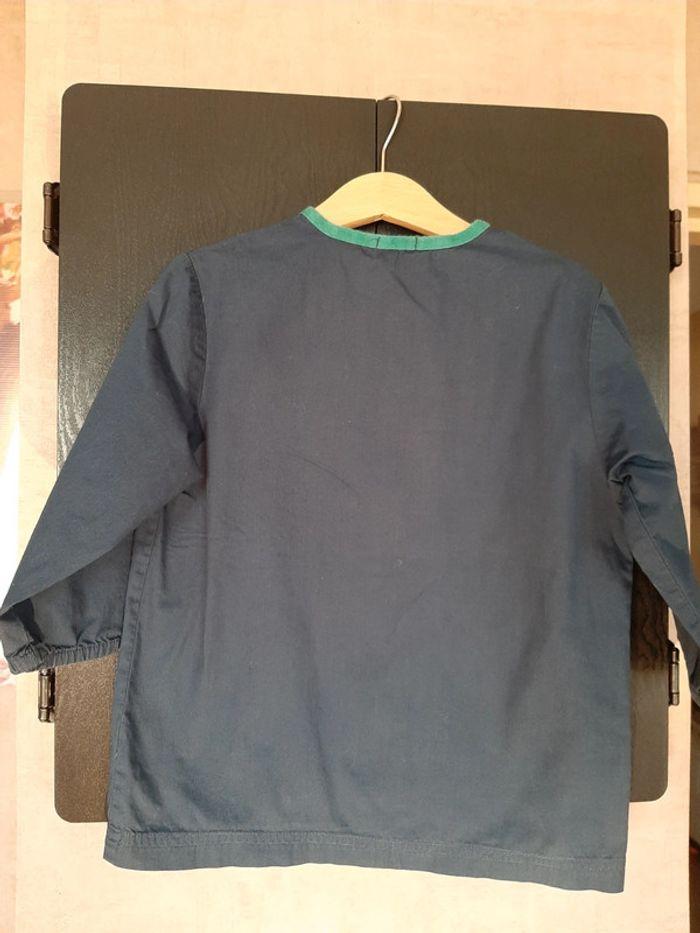 Blouse de dessin 3-4 ans bleue la redoute tâche peinture - photo numéro 3