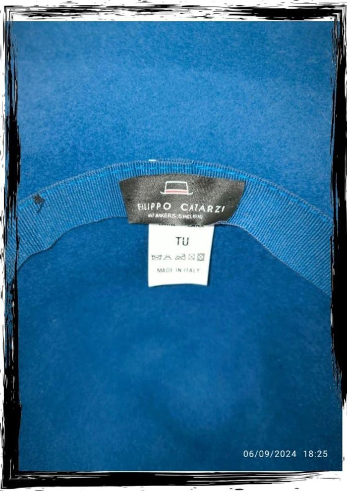 Chapeau seau bleu en laine Filippo Catarzi taille unique - photo numéro 4