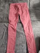 Pantalon femme bonobo taille 38 rouge clair