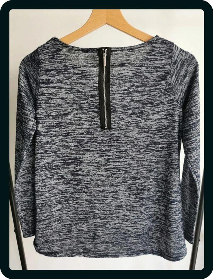 Pull léger gris bleu chiné - photo numéro 4