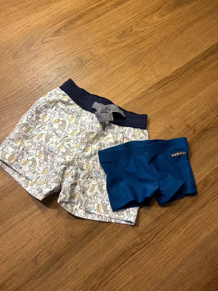 Lot shorts de bain 6 mois Petit Bateau + Decath - photo numéro 1