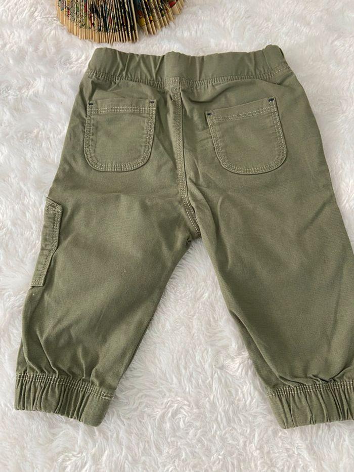 Pantalon jogging cargo kaki Obaibi 12 mois 74 cm comme neuf - photo numéro 6