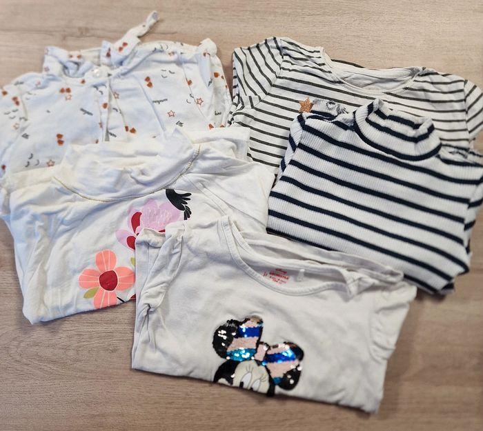 lot 5 t shirts manches longues 4 ans fille - photo numéro 1