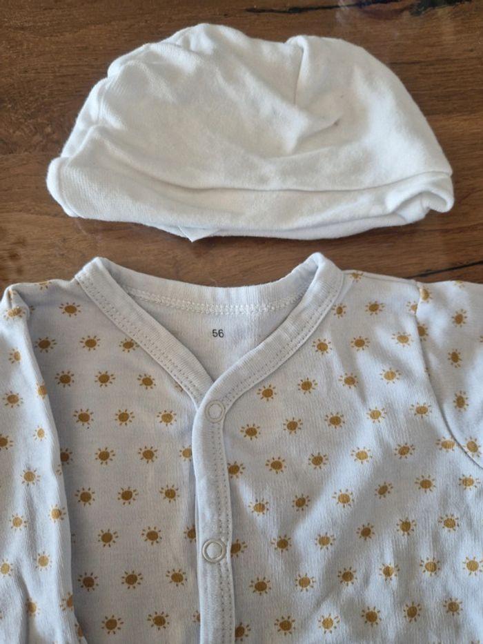 2 pyjamas zeeman 1 mois 56cm + 1 bonnet - photo numéro 3