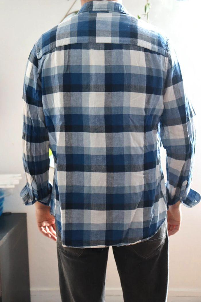 Chemise homme bleu à carreaux - photo numéro 2