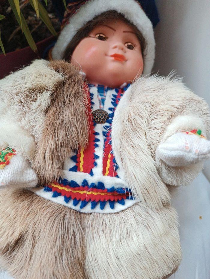 Poupée doll ethnique traditionnelle traditionnel esquimaux eskimo Alaska inuite fille garcon - photo numéro 14