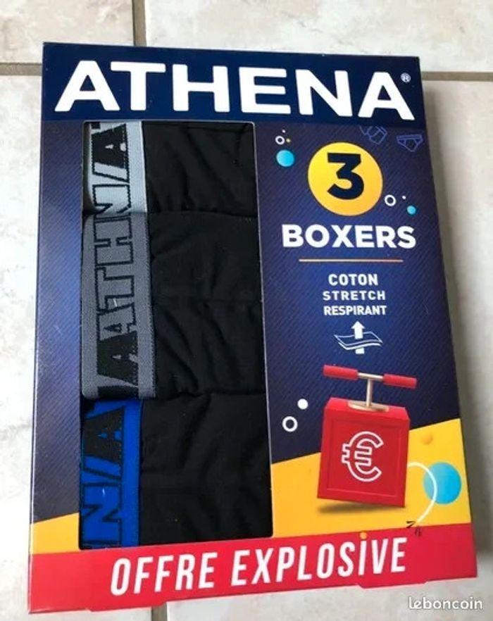 Lot de 3 Boxers Athena noir taille 3 (M) neufs dans emballage