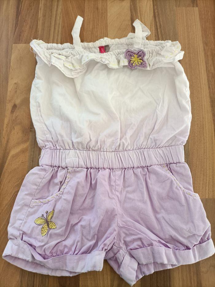 Combi short violet blanc fleur 2 ans orchestra - photo numéro 1